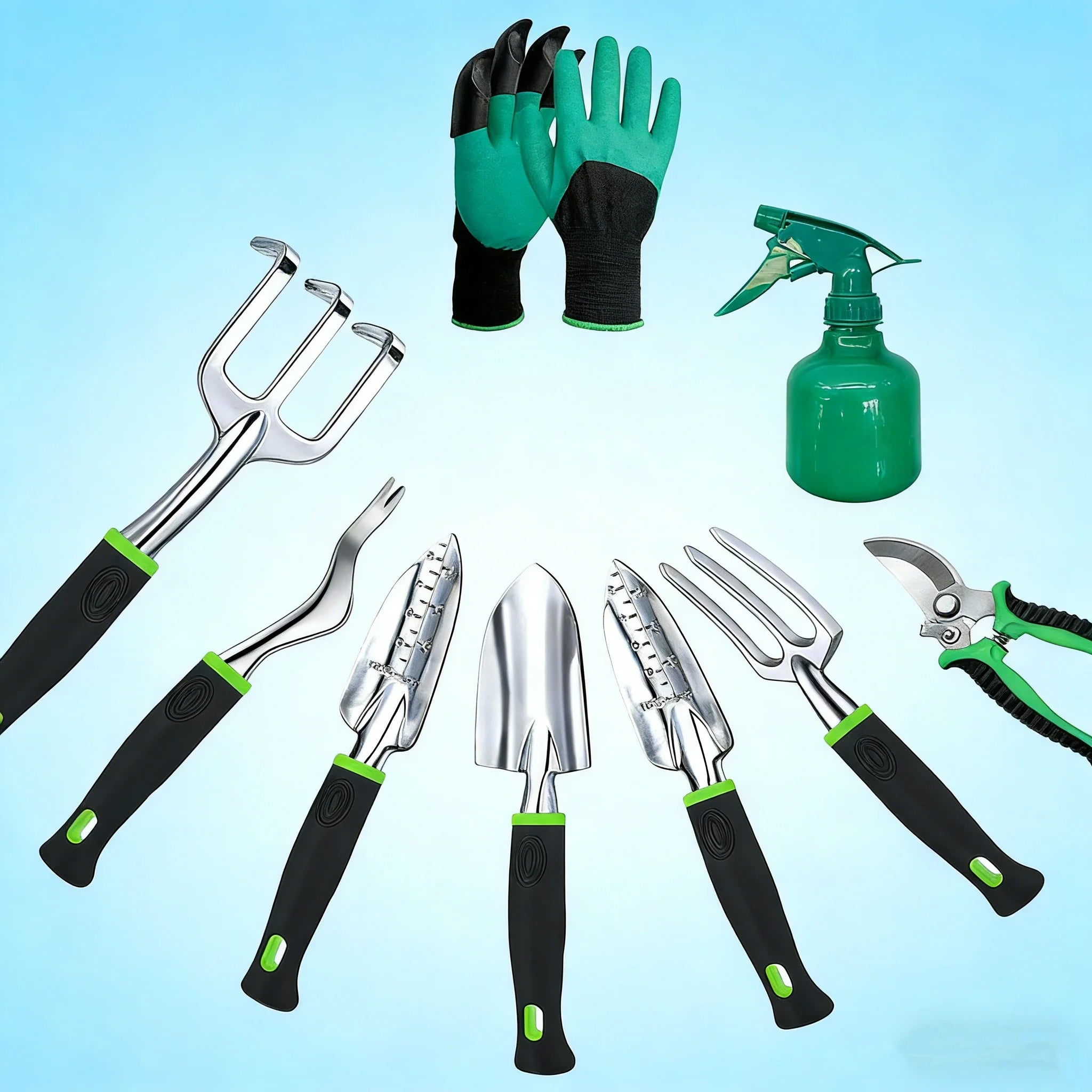 11-Piece Garden Tool Set – Heavy Duty Gardening Tools Kit for Home, Landscaping, Yard Work & Plant Care
