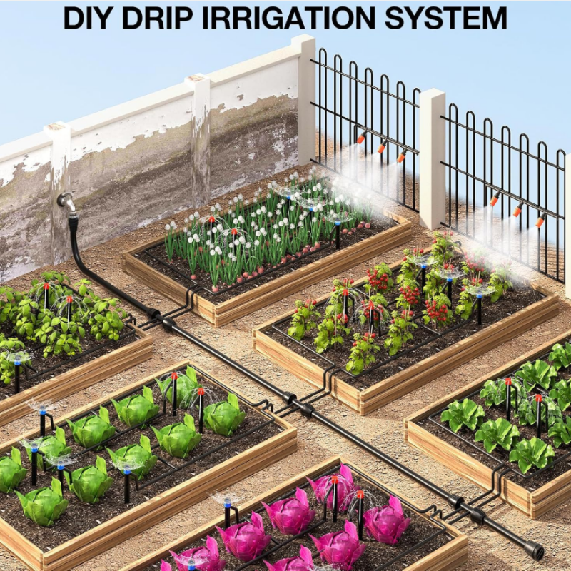 Drip Irrigation System with Copper Nozzles for garden