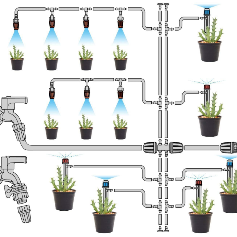 Drip Irrigation System with Copper Nozzles for garden